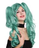 WIG ME UP ZM-1193-SK12 - Ladies Short Braided Wig for Cosplay & Lolita | Green with 2 Removable Long Braids - International Shipping Available - Buy Online on GoSupps.com