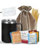 Bellina Tea Gift Basket for Women and Men - Herbal Tea Variety Pack with Premium Teas, Honey Straws, Mug & Gift Tag in Natural Bag - Buy Online on GoSupps.com