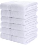 Utopia Towels 6 Pack Bath Towel Set, 100% Ring Spun Cotton (24 x 48 Inches) Medium Lightweight and Highly Absorbent Quick Drying Towels, Premium Towels for Hotel, Spa and Bathroom (White) 24 x 48 Inches White - Buy Online on GoSupps.com