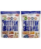 Weider Protein 80 Plus Powder - 2 Pack Chocolate Hazelnut Nougat | Low-Carb Multi-Component Casein & Whey Mix (2x500g) - International Shipping - Buy Online on GoSupps.com