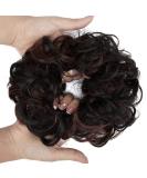 Messy Bun Hair Piece for Women | Thick Updo Scrunchie Hair Extension | Natural Black Mix Dark Auburn - 1 PCS - Buy Online on GoSupps.com