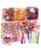 780PCS Clear Elastic Hair Bands & Mini Claw Clips Set for Girls| Hair Ties Kit with Storage Box| Rubber Bands for Children| Assorted Colors - Buy Online on GoSupps.com
