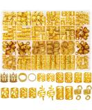 Lucomb 220-Piece Gold Hair Jewelry Set for Braids & Dreadlocks - Metal Cuff Clips Rings & Accessories for Women - Buy Online on GoSupps.com