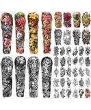 SOOVSY Extra Size Full Arm Temporary Tattoo: Skull Wolf Angel Floral Butterfly Half Arm Shoulder Design for Men & Women - Color-02 - Buy Online on GoSupps.com