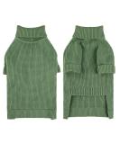 Convinit Dog Sweater for Small & Medium Dogs - Warm Turtleneck Knitting Sweater for Chihuahua Dackel French Bulldog - Green - Buy Online on GoSupps.com