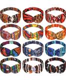 African Boho Print Headbands - Set of 12 | Twist Knot Elastic Hair Bands for Women & Girls - Ideal for Workout, Yoga, Sports - Vintage Criss Cross Headband Accessories - Buy Online on GoSupps.com