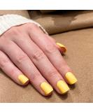 Shop Novo Ovo Short Corner Oval Press On Fake Nails - Light Yellow Monochrome Artificial Fingernails - Perfect for Easy Application with Glue - Buy Online on GoSupps.com