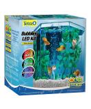 1 Gallon Hexagon Tetra Bubbling LED Aquarium Kit with Color-Changing Light Disc - Buy Online on GoSupps.com