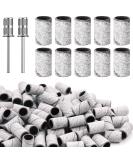 100Pcs White Nail Sanding Bands for Nail Drill with 240# Grit, 2 Mandrel Bits - Boxed for Acrylic Nails, Gel Manicures & Pedicure - Buy Online on GoSupps.com
