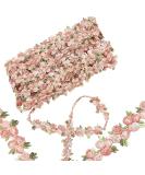 GORGECRAFT 5 Yards Flower Trim Ribbon Cherry Color Lace Edge Trim for DIY Wedding Dresses and Party Decor - Pink - Buy Online on GoSupps.com