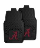 FANMATS 8761 Alabama Crimson Tide 2-Piece Heavy Duty Vinyl Car Mat Set, Front Row Floor Mats, All Weather Protection, Universal Fit, Deep Resevoir Design - Buy Online on GoSupps.com