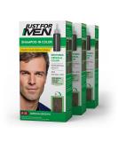 Just For Men Shampoo-In Color, Mens Hair Dye with Vitamin E for Stronger Hair - Medium Brown, H-35, 3 Pack (Formerly Original Formula) - Buy Online on GoSupps.com