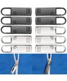 10-Pack Metal Zipper Pendants - Black & Silver Replacement Zippers for Coats Suitcases Jeans & Bags - Buy Online on GoSupps.com