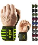 C.P.Sports Strongman Bodybuilding Wrist Bandages - Velcro Fastener & Thumb Tensioning for Maximum Stability | 8 Colors | Fitness & Kraftsport Support - Buy Online on GoSupps.com