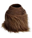 Dark Brown Shaggy Plush Faux Fur Fabric Strips - 2x60 inch for Gnomes, Cosplay, and Dwarf Decoration - Buy Online on GoSupps.com