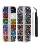 4930 Pieces Flatback Rhinestones Set for Nail Art and Crafts - With Tweezers and Picking Pen - Mixted Color+Multicolor - Buy Online on GoSupps.com