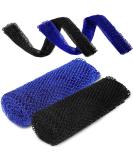 2 Pieces African Exfoliating Net Bath Sponge - Long Back Scrubber for Smooth Skin | Daily Use & Stocking Stuffer (Blue Black - Buy Online on GoSupps.com