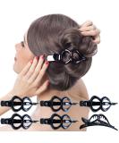 RC Roche 6 Pack Black Concorde Hair Clips - Strong Hold Double Eyelet Hair Clamps for Curvy Styles - Buy Online on GoSupps.com