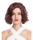 WIG ME UP YZF-4372-33 Women's Short Bob Wig - Mahogany Reddish Brown Wavy Middle Parting - Buy Online on GoSupps.com