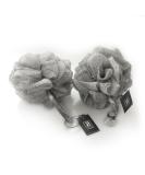 1541 London Exfoliating Bath & Shower Body Puff/Scrunchie/Buffer - TWIN PACK (Silver Grey) - Buy Online on GoSupps.com