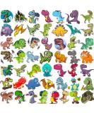 50 PCS 3D Dinosaur Temporary Tattoos for Kids - Fun T-Rex Fake Face Tattoo Sticker Set for Children's Party Favors - Small Dino Tattoos for Girls & Boys Birthday Gifts - Buy Online on GoSupps.com