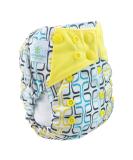 Bl mchen All-in-One Bamboo Cloth Diaper - OneSize Snap Fasteners (3.5-15kg) | Geometric Design Brick - Eco-Friendly International Shipping - Buy Online on GoSupps.com