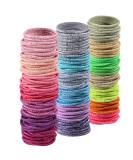 200 Glitter Multicolor Hair Elastics Hair Ties - No-Metal Ponytail Holders & Bands - Buy Online on GoSupps.com