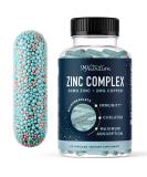 Zinc 30mg Microbeadlets with Copper | Vegan Gluten-Free Zinc Bisglycinate & Orotate | Acne Support Supplements - 60 Capsules - Buy Online on GoSupps.com
