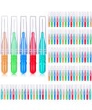 100 Pcs Interdental Brush Toothpick Set - Dental Floss Heads for Mouth Hygiene | Multi-Color Cleaning Tools - Buy Online on GoSupps.com