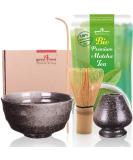 Goodwei Matcha Complete Set - Organic Matcha Tea (Goma) Ceramic Bowl 180ml | Perfect for International Shipping - Buy Online on GoSupps.com