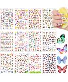 Blulu 24 Sheets Butterfly Nail Art Stickers - Self-Adhesive Decals for Women & Girls - Colorful Flower Design - Manicure Butterfly Sticker Set (12 Styles) - Buy Online on GoSupps.com