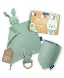 Buy Amari Cuddly Towel (Turquoise Hare) with Bite Ring & Bib - Perfect Baby Gift Set for Newborns & Girls - Sniffer Towel for Baby Parties - Buy Online on GoSupps.com