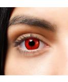Buy Charmiga Devil Red Colored Contact Lenses - Annual Anime & Cosplay Lenses | Red Crazy Soft Lenses for Halloween & Carnival | 2 Pieces + Lens Containers - Buy Online on GoSupps.com