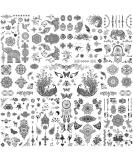 Aresvns Black Henna Tattoos | Fashion Women Henna Stickers | Waterproof Body Art Stickers - Christmas Gift - Buy Online on GoSupps.com