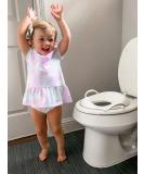 Nuby Easy Grip Safety Toilet Seat Trainer for Toddlers & Kids - White | Integrated Splash Guard | 2nd Stage - Buy Online on GoSupps.com