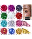 Teenitor Body Glitter Gel - 12 Colors Face & Hair Glitter for Festivals Halloween Makeup | Perfect for All Skin Types - Buy Online on GoSupps.com