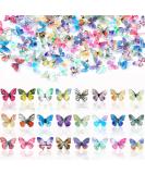 120 Pcs 3D Acrylic Butterfly Nail Charms | 24 Colors Nail Glitter Sets for Summer | Nail Art Decoration DIY Resin Mold Crafts - Buy Online on GoSupps.com