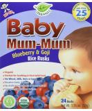 Hot Kid Baby Mum-Mum Organic Rice Rusk - Blueberry & Goji, 24 Pack (17.6 oz) - Healthy Snack for Babies - Buy Online on GoSupps.com