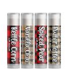 Fall Flannels Lip Balm Gift Set - Kettle Corn Vanilla Chai Spiced Pear & Butter Toffee | Best International Shipping - Buy Online on GoSupps.com
