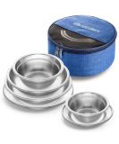Wealers Stainless Steel Plates and Bowls Camping Set - 12 Piece Set for Kids, Adults, and Families | Ideal for Camping, Hiking, Beach, and Outdoor Activities | Includes Travel Bag - Buy Online on GoSupps.com