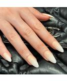 Novaly Ombre Nude Gradient French Tip False Nails - Short/Medium Almond White Pink Press On Nails Kit - Buy Online on GoSupps.com