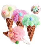 4 Pieces Kids Bath Shower Sponge Cream Bath Sponge Body Scrubber Exfoliating Loofah for Kids Bath Spa and Shower - Buy Online on GoSupps.com