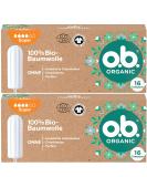 Buy o.b. Organic Tampons - 100% Organic Cotton Medium to Strong Days (2 Packs) | Natural Protection - Buy Online on GoSupps.com