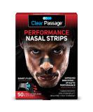 Clear Passage Performance Nasal Strips - Large/XL 50 Count | Instant Nasal Congestion Relief | Improve Breathing & Athletic Performance | Reduce Snoring - Athletes Sports Dilators - Buy Online on GoSupps.com