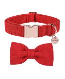 Dogwong Red Dog Collar with Removable Fly | Adjustable & Comfortable for Small/Medium Dogs | Perfect Gift for Young Dogs & Girls (Pack of 1) - Buy Online on GoSupps.com