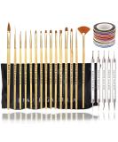 Beaute Galleria 50-Piece Nail Art Tool Kit with Pouch - Dotting Tool, Detailing Brushes, Striping Tapes - Professional Nail Art Bundle - Buy Online on GoSupps.com