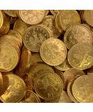 50 Gold Milk Chocolate Coins Share Bag by The Gourmet Sweet Company - Buy Online on GoSupps.com
