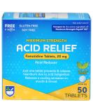 Rite Aid Maximum Strength Famotidine Tablets 20 mg - 50 Count | Cool Mint Heartburn Relief & Acid Reflux Pills - Buy Online on GoSupps.com