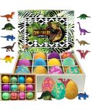 Bath Bombs for Kids - 12 Colorful Dinosaur Surprise Egg Fizzies | Safe Spa Gift for Boys & Girls - Buy Online on GoSupps.com