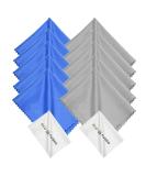 Buy Microfiber Cloths 12 Pack - Perfect for Cleaning Glasses Sunglasses Laptops & More - Soft Durable & Effective - Blue/Gray - Buy Online on GoSupps.com